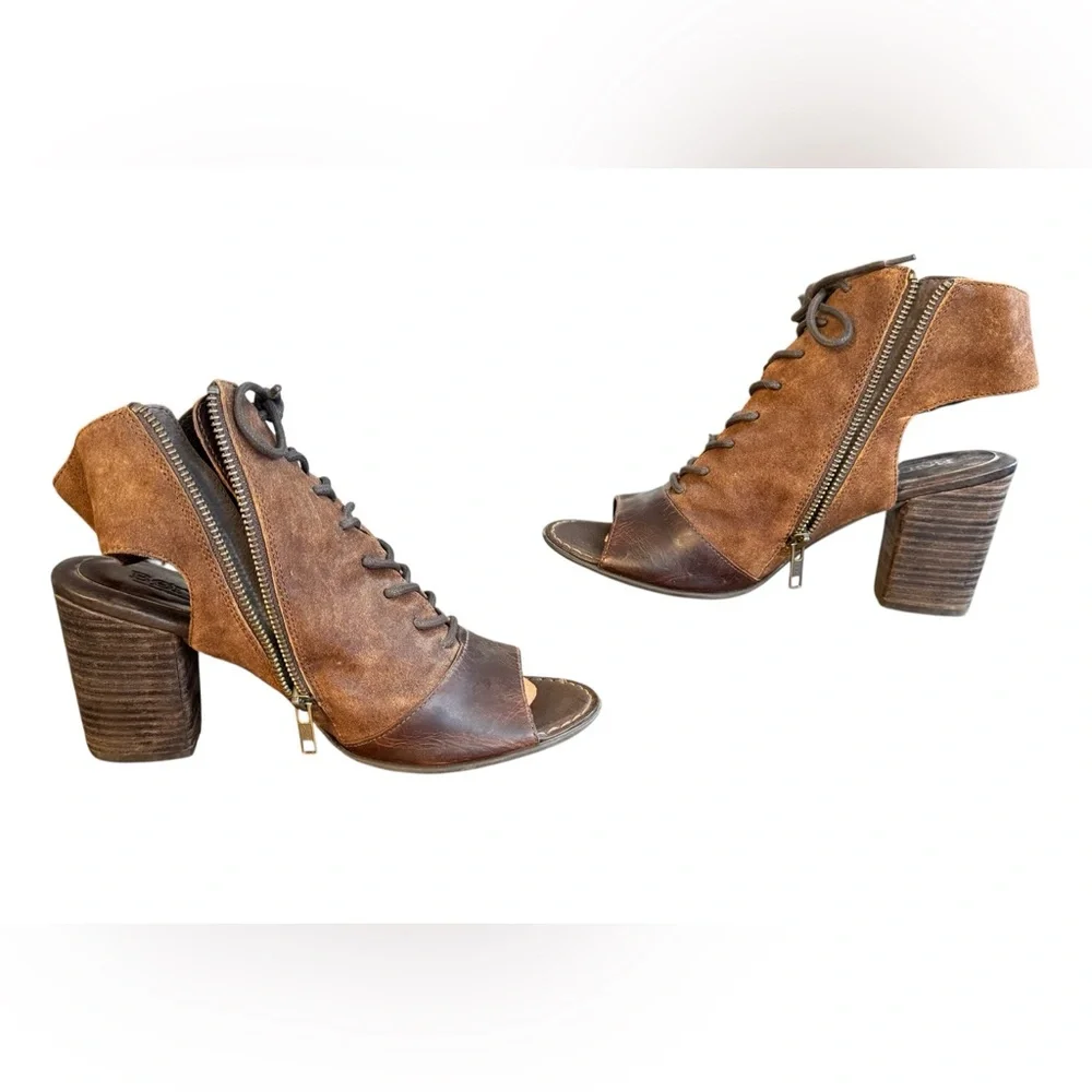 Born Blaine Peep Toe Booties Women’s Size 10 M - Picture 6 of 9